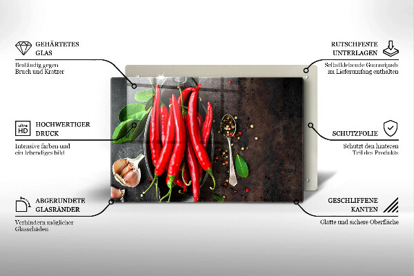 Protection plaque induction Piments rouges