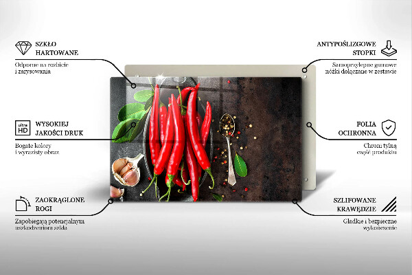 Protection plaque induction Piments rouges