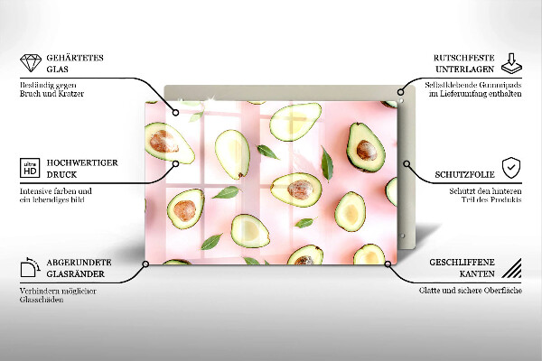 Cache plaque de cuisson Modèle d'avocat