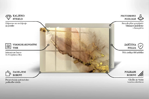 Cache plaque de cuisson Abstraction de l'or