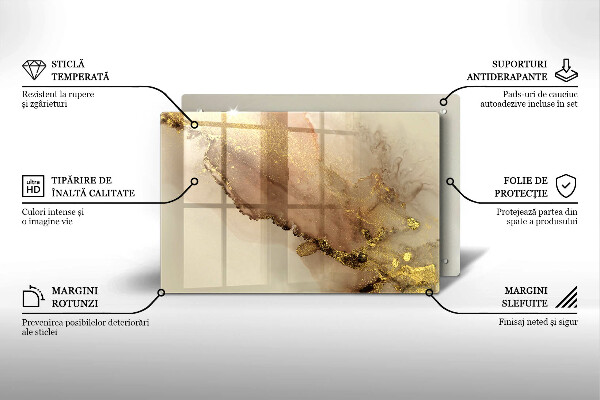 Cache plaque de cuisson Abstraction de l'or