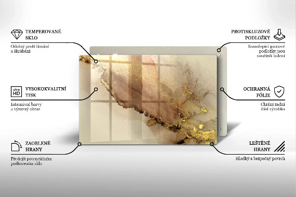 Cache plaque de cuisson Abstraction de l'or