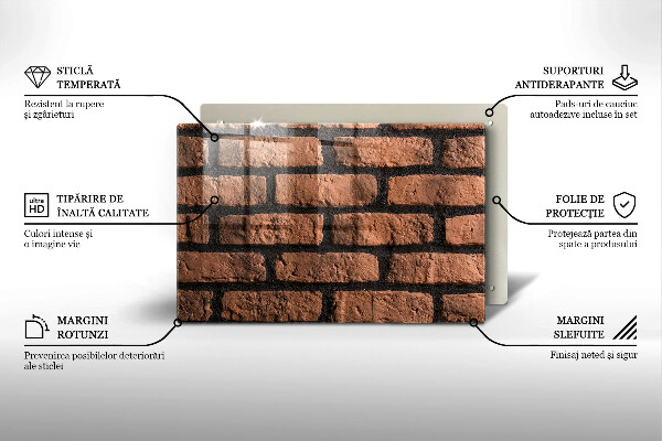 Cache plaque de cuisson Mur de briques