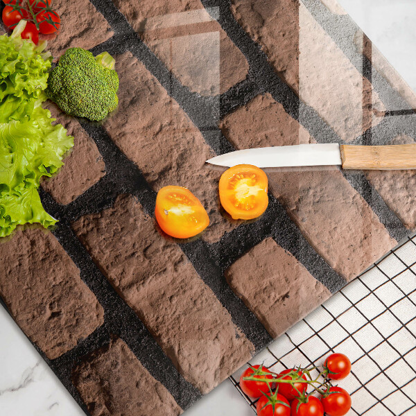 Cache plaque de cuisson Mur de briques