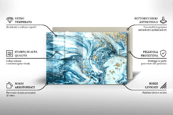 Cache plaque de cuisson Structure avec de l'or