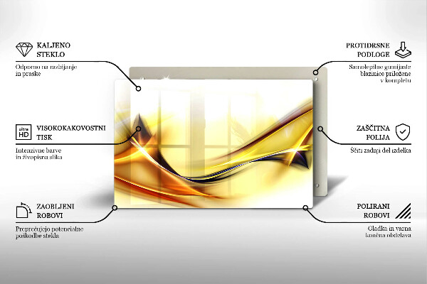 Protection plaque induction Lignes de lumière abstraites