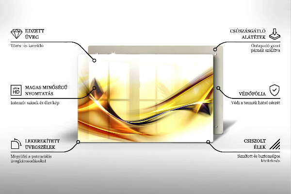 Protection plaque induction Lignes de lumière abstraites