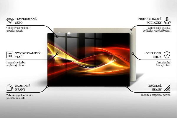 Protection plaque induction Fumée et lumière abstraites