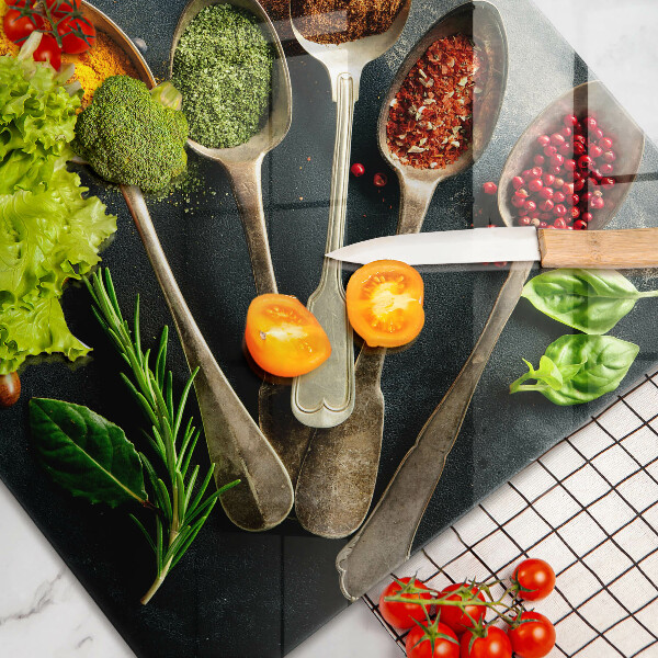 Cache plaque de cuisson Cuillères de cuisine d'épices