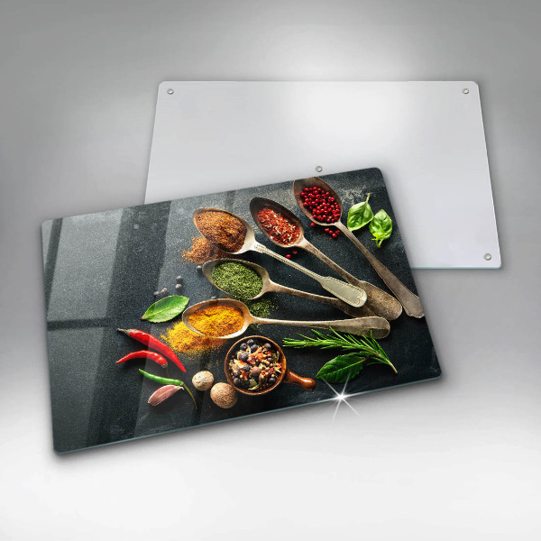 Cache plaque de cuisson Cuillères de cuisine d'épices