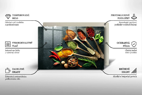 Cache plaque de cuisson Cuillères de cuisine d'épices