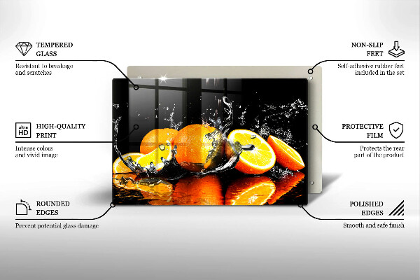 Cache plaque de cuisson Fruit orange juteux