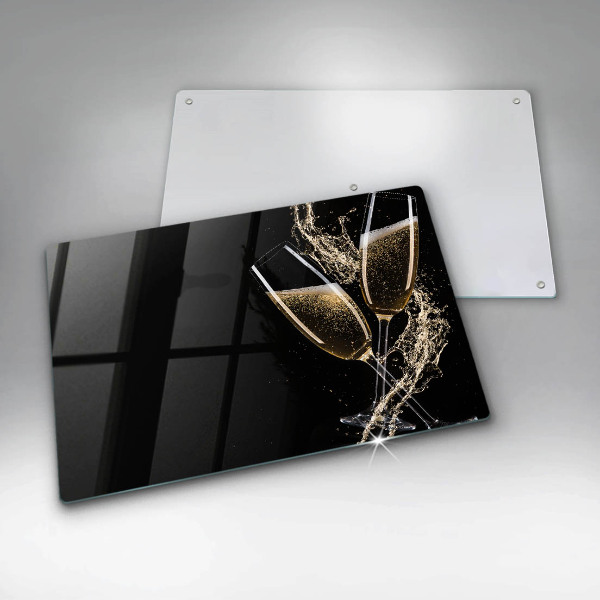 Cache plaque de cuisson Verres de champagne