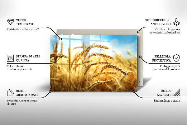 Cache plaque de cuisson Épis de céréales dans le champ