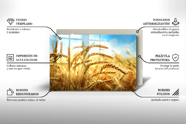 Cache plaque de cuisson Épis de céréales dans le champ