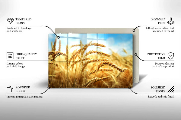 Cache plaque de cuisson Épis de céréales dans le champ