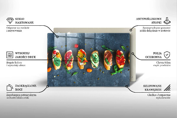 Cache plaque de cuisson Sandwichs colorés
