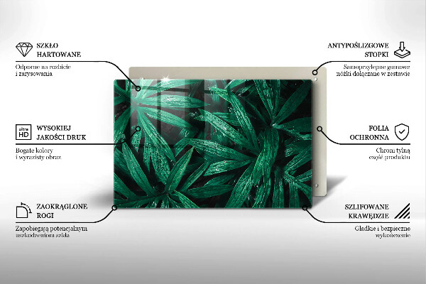 Cache plaque de cuisson Feuilles de plantes