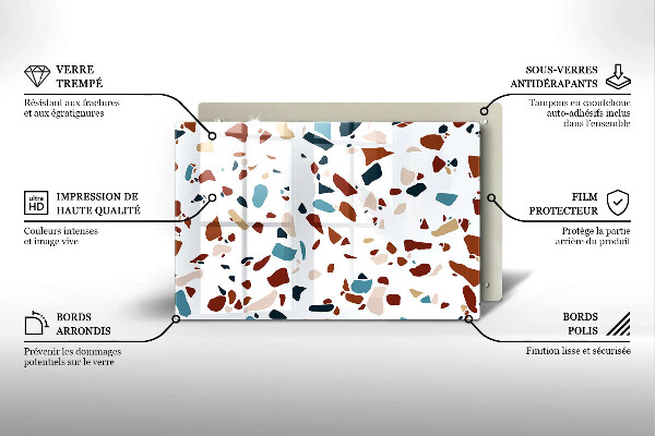 Protège plaque de cuisson Pierre décorative