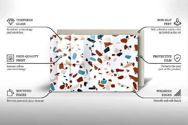 Protège plaque de cuisson Pierre décorative