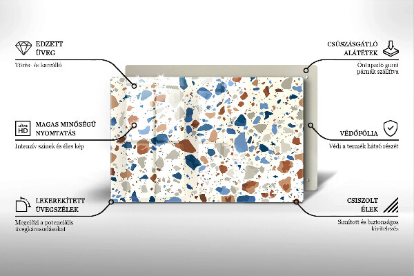 Protège plaque de cuisson Grès décoratif