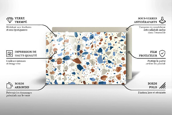 Protège plaque de cuisson Grès décoratif