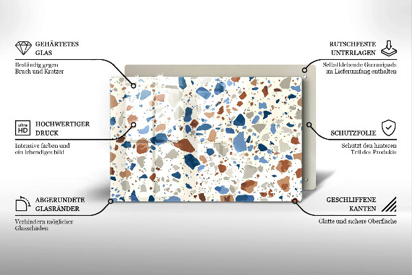 Protège plaque de cuisson Grès décoratif