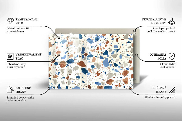 Protège plaque de cuisson Grès décoratif