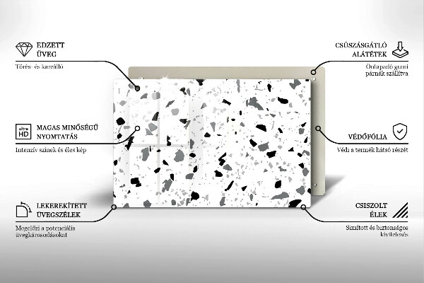 Protège plaque de cuisson Grès décoratif