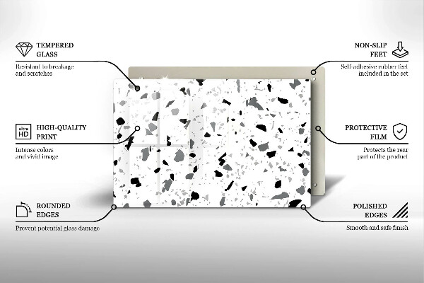 Protège plaque de cuisson Grès décoratif