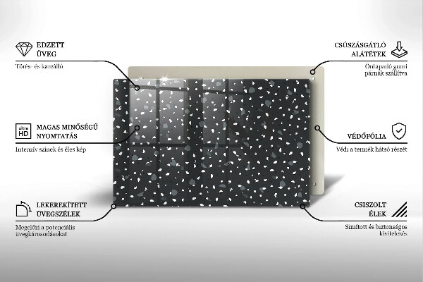 Protège plaque de cuisson Pierre décorative