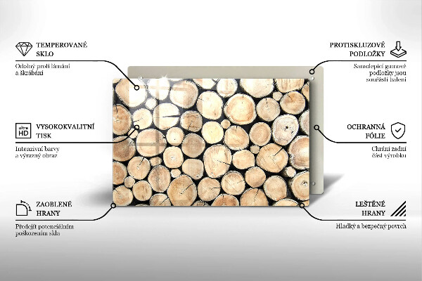Protection plaque induction Troncs d'arbres en bois