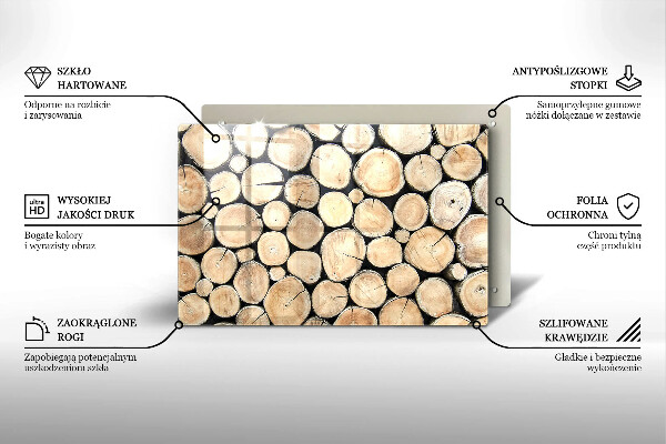 Protection plaque induction Troncs d'arbres en bois