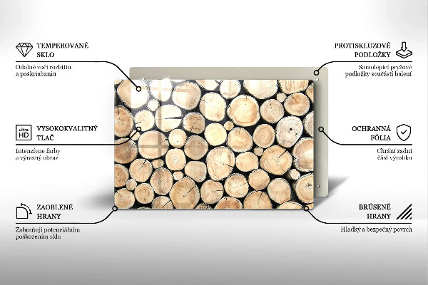 Protection plaque induction Troncs d'arbres en bois