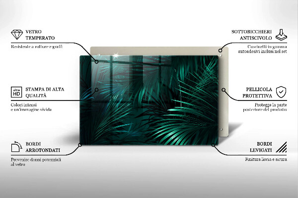 Cache plaque de cuisson Feuilles de la jungle sauvage