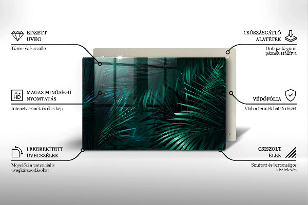 Cache plaque de cuisson Feuilles de la jungle sauvage