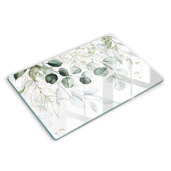 Cache plaque de cuisson Plantes peintes