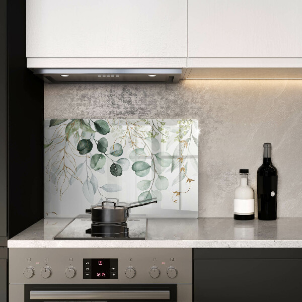 Cache plaque de cuisson Plantes peintes