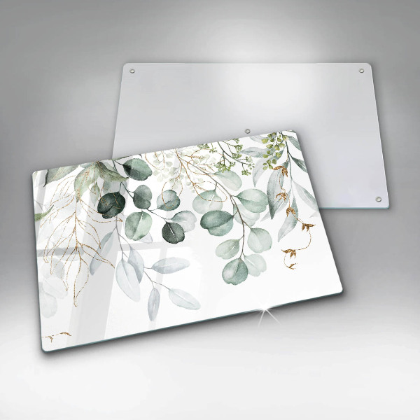 Cache plaque de cuisson Plantes peintes