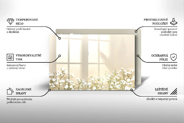 Cache plaque de cuisson Fleurs de bohème en plâtre