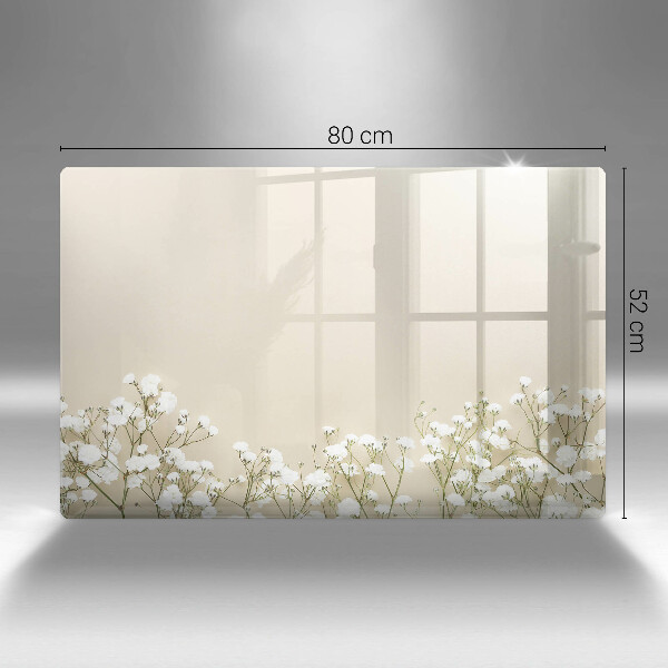 Cache plaque de cuisson Fleurs de bohème en plâtre