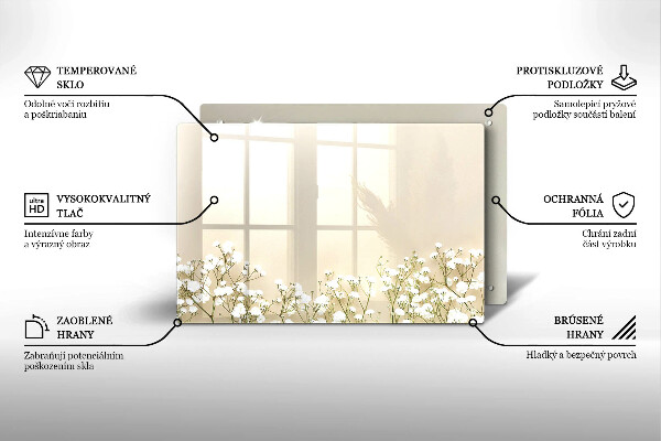 Cache plaque de cuisson Fleurs de bohème en plâtre