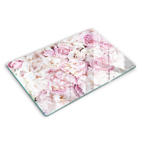 Cache plaque de cuisson Bouquet de pivoines