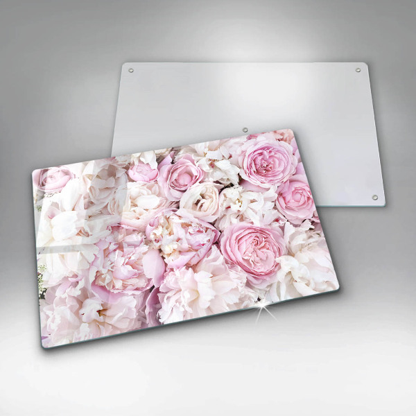 Cache plaque de cuisson Bouquet de pivoines