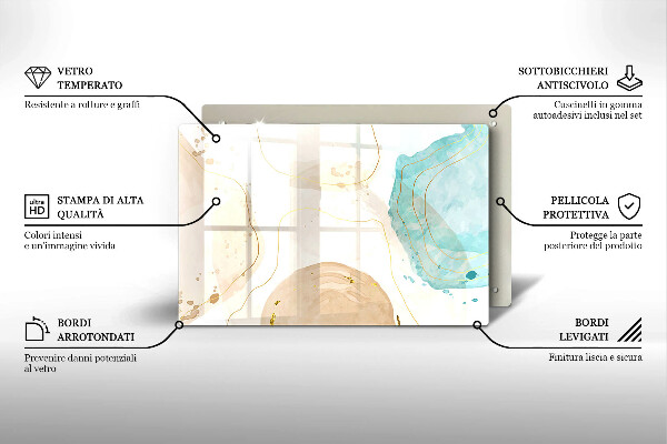 Cache plaque de cuisson Formes bohèmes lumineuses