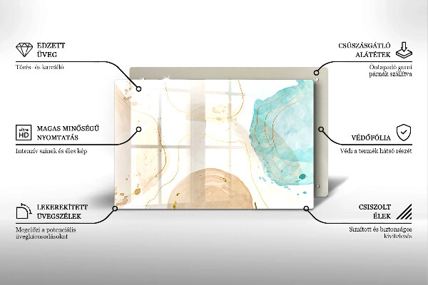 Cache plaque de cuisson Formes bohèmes lumineuses