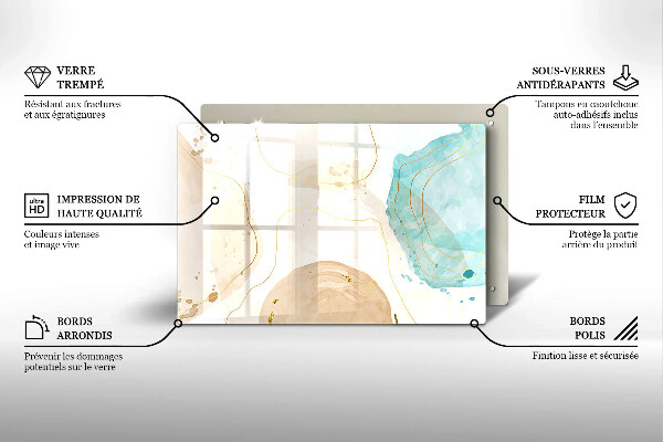 Cache plaque de cuisson Formes bohèmes lumineuses