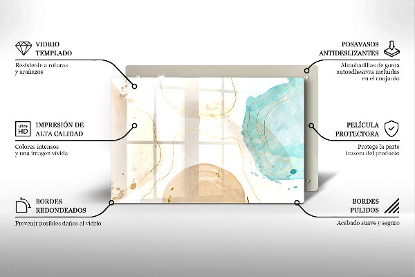 Cache plaque de cuisson Formes bohèmes lumineuses