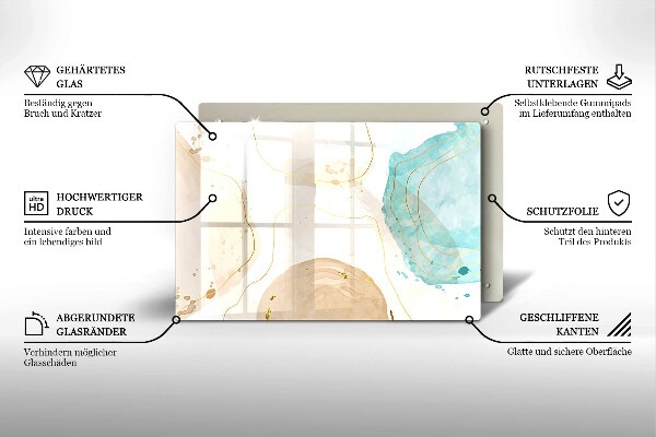 Cache plaque de cuisson Formes bohèmes lumineuses