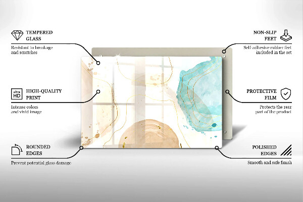 Cache plaque de cuisson Formes bohèmes lumineuses